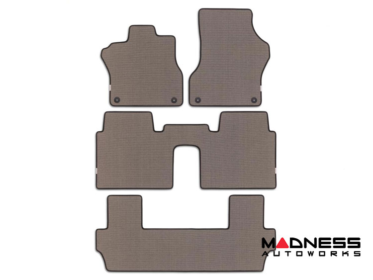 Volkswagen ID. Buzz Floor Mat Set - HeritageMats - Dune - w/ Rear Captain's Chairs